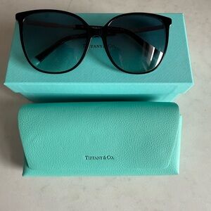 Tiffany & Co. Black Sunglasses with Teal Case